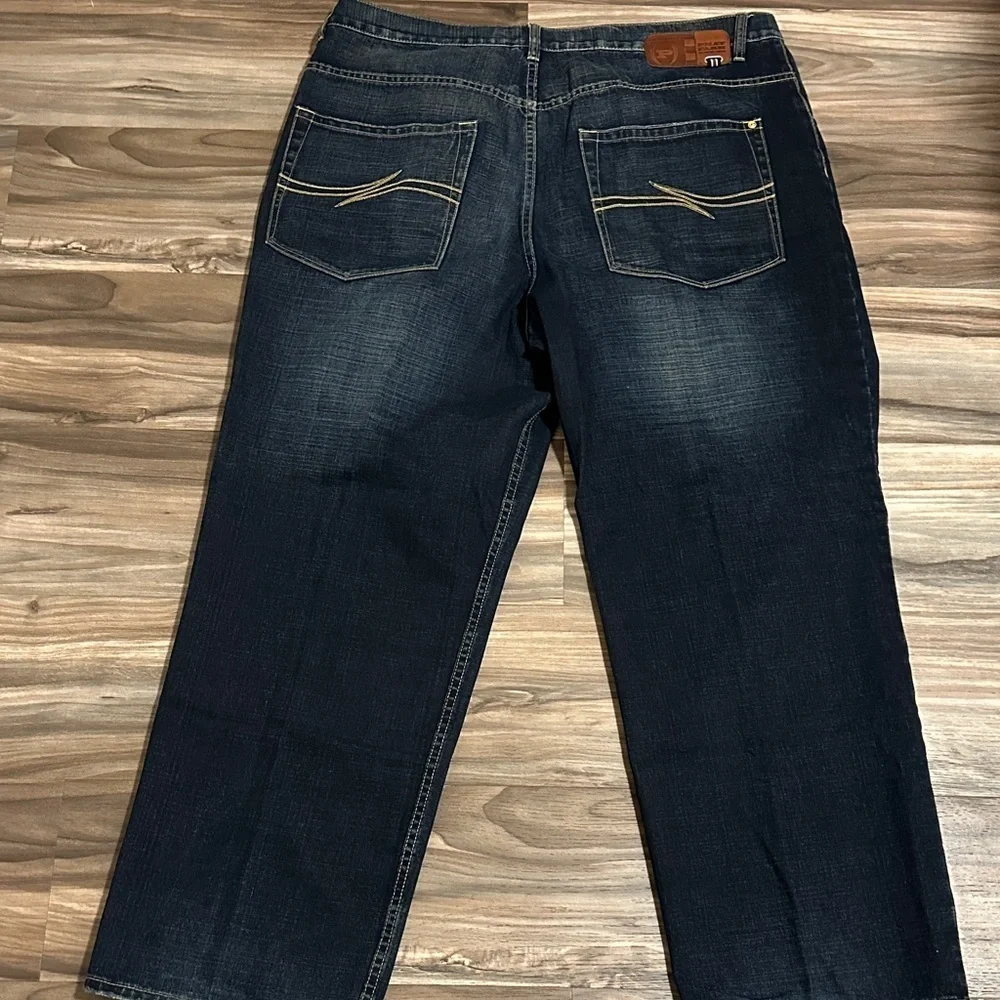 Phat Farm Jeans Mens 42x33 Dark Wash Relaxed Street Grunge Hip Hop Vintage Y2K